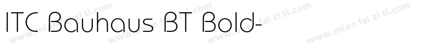 ITC Bauhaus BT Bold字体转换